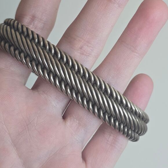 Buddha To Buddha Thick Sterling Silver 925 Bracelet Clasp Button 71g 8.5" Inches - Picture 5 of 9